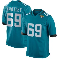 Men's Tyler Shatley Jacksonville Jaguars No.69 Game Team Color Jersey - Teal