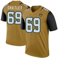 Men's Tyler Shatley Jacksonville Jaguars No.69 Legend Color Rush Bold Jersey - Gold