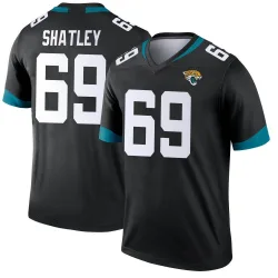 Men's Tyler Shatley Jacksonville Jaguars No.69 Legend Jersey - Black