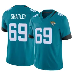 Men's Tyler Shatley Jacksonville Jaguars No.69 Limited Vapor F.U.S.E. Jersey - Teal