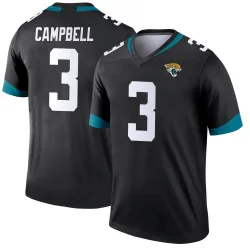 Men's Tyson Campbell Jacksonville Jaguars No.3 Legend Jersey - Black
