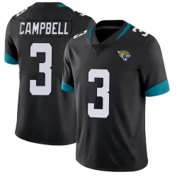 Men's Tyson Campbell Jacksonville Jaguars No.3 Limited Vapor Untouchable Jersey - Black