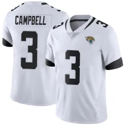 Men's Tyson Campbell Jacksonville Jaguars No.3 Limited Vapor Untouchable Jersey - White