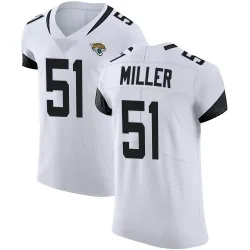 Men's Ventrell Miller Jacksonville Jaguars No.51 Elite Vapor Untouchable Road Jersey - White