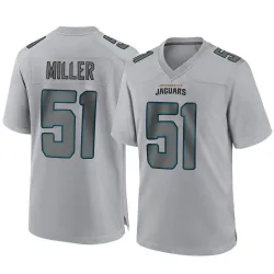 Men's Ventrell Miller Jacksonville Jaguars No.51 Game Atmosphere Fashion Jersey - Gray
