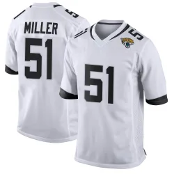 Men's Ventrell Miller Jacksonville Jaguars No.51 Game Jersey - White