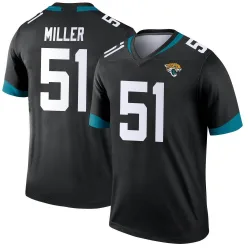 Men's Ventrell Miller Jacksonville Jaguars No.51 Legend Jersey - Black
