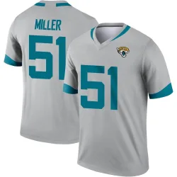Men's Ventrell Miller Jacksonville Jaguars No.51 Legend Silver Inverted Jersey