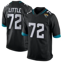 Men's Walker Little Jacksonville Jaguars No.72 Game Jersey - Black