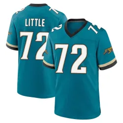 Men's Walker Little Jacksonville Jaguars No.72 Game Prowler Throwback Jersey - Teal