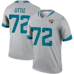 Men's Walker Little Jacksonville Jaguars No.72 Legend Silver Inverted Jersey