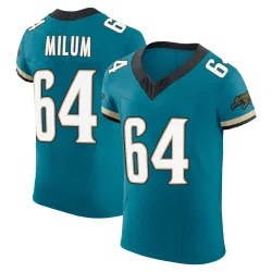 Men's Wyatt Milum Jacksonville Jaguars No.64 Elite Prowler Throwback Vapor F.U.S.E. Jersey - Teal