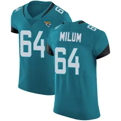 Men's Wyatt Milum Jacksonville Jaguars No.64 Elite Vapor Untouchable Alternate Jersey - Teal
