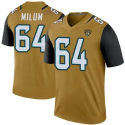 Men's Wyatt Milum Jacksonville Jaguars No.64 Legend Color Rush Bold Jersey - Gold