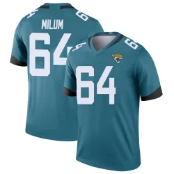 Men's Wyatt Milum Jacksonville Jaguars No.64 Legend Color Rush Jersey - Teal