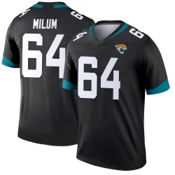 Men's Wyatt Milum Jacksonville Jaguars No.64 Legend Jersey - Black