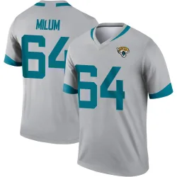 Men's Wyatt Milum Jacksonville Jaguars No.64 Legend Silver Inverted Jersey