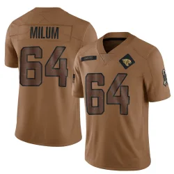 Men's Wyatt Milum Jacksonville Jaguars No.64 Limited 2023 Salute To Service Jersey - Brown