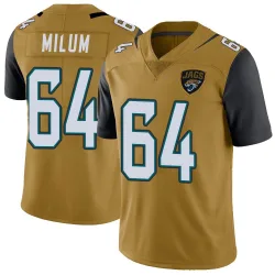 Men's Wyatt Milum Jacksonville Jaguars No.64 Limited Color Rush Vapor Untouchable Jersey - Gold