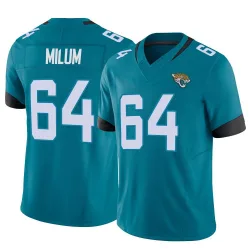 Men's Wyatt Milum Jacksonville Jaguars No.64 Limited Vapor F.U.S.E. Jersey - Teal