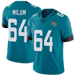 Men's Wyatt Milum Jacksonville Jaguars No.64 Limited Vapor Untouchable Jersey - Teal