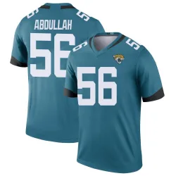 Men's Yasir Abdullah Jacksonville Jaguars No.56 Legend Color Rush Jersey - Teal