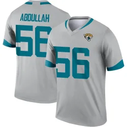 Men's Yasir Abdullah Jacksonville Jaguars No.56 Legend Silver Inverted Jersey