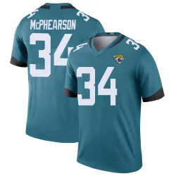 Men's Zech McPhearson Jacksonville Jaguars No.34 Legend Color Rush Jersey - Teal
