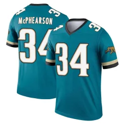 Men's Zech McPhearson Jacksonville Jaguars No.34 Legend Prowler Throwback Jersey - Teal