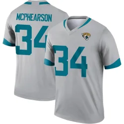 Men's Zech McPhearson Jacksonville Jaguars No.34 Legend Silver Inverted Jersey