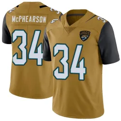 Men's Zech McPhearson Jacksonville Jaguars No.34 Limited Color Rush Vapor Untouchable Jersey - Gold