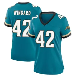 Women's Andrew Wingard Jacksonville Jaguars No.42 Game Prowler Throwback Jersey - Teal