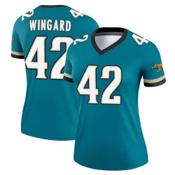 Women's Andrew Wingard Jacksonville Jaguars No.42 Legend Prowler Throwback Jersey - Teal