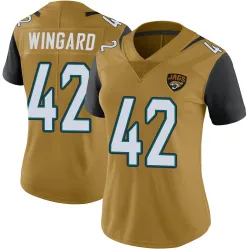 Women's Andrew Wingard Jacksonville Jaguars No.42 Limited Color Rush Vapor Untouchable Jersey - Gold