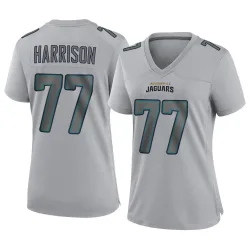 Women's Anton Harrison Jacksonville Jaguars No.77 Game Atmosphere Fashion Jersey - Gray