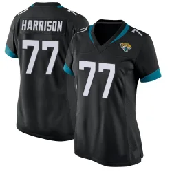Women's Anton Harrison Jacksonville Jaguars No.77 Game Jersey - Black