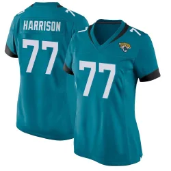 Women's Anton Harrison Jacksonville Jaguars No.77 Game Jersey - Teal