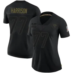 Women's Anton Harrison Jacksonville Jaguars No.77 Limited 2020 Salute To Service Jersey - Black