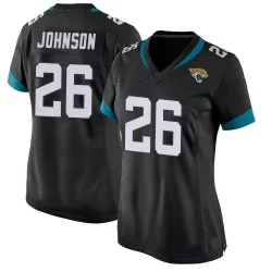 Women's Antonio Johnson Jacksonville Jaguars No.26 Game Jersey - Black