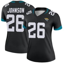 Women's Antonio Johnson Jacksonville Jaguars No.26 Legend Jersey - Black