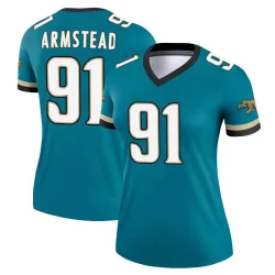 Women's Arik Armstead Jacksonville Jaguars No.91 Legend Prowler Throwback Jersey - Teal