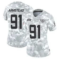 Women's Arik Armstead Jacksonville Jaguars No.91 Limited 2024 Salute to Service Jersey - Arctic Camo