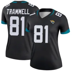 Women's Austin Trammell Jacksonville Jaguars No.81 Legend Jersey - Black