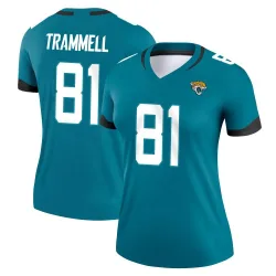 Women's Austin Trammell Jacksonville Jaguars No.81 Legend Jersey - Teal