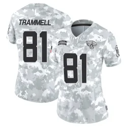 Women's Austin Trammell Jacksonville Jaguars No.81 Limited 2024 Salute to Service Jersey - Arctic Camo