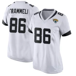 Women's Austin Trammell Jacksonville Jaguars No.86 Game Jersey - White