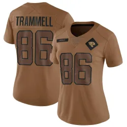 Women's Austin Trammell Jacksonville Jaguars No.86 Limited 2023 Salute To Service Jersey - Brown