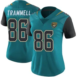 Women's Austin Trammell Jacksonville Jaguars No.86 Limited Vapor Untouchable Team Color Jersey - Teal