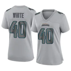 Women's Aydan White Jacksonville Jaguars No.40 Game Atmosphere Fashion Jersey - Gray