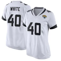 Women's Aydan White Jacksonville Jaguars No.40 Game Jersey - White
